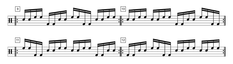 Ideias para o desenvolvimento de frases na bateria - 3